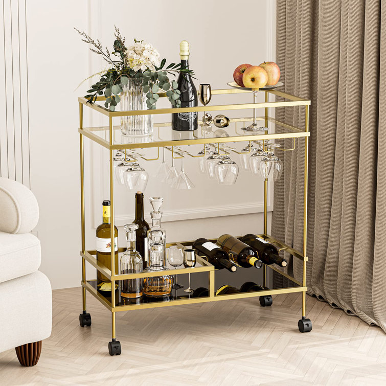 Wine glass holder for best sale bar cart